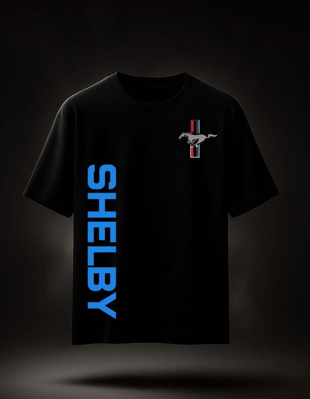 Black Oversized T-shirt with "Shelby Mustang"