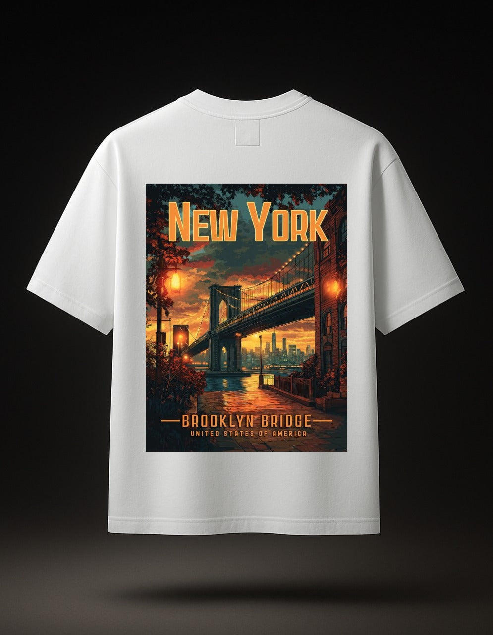 NYC White Oversized Tee