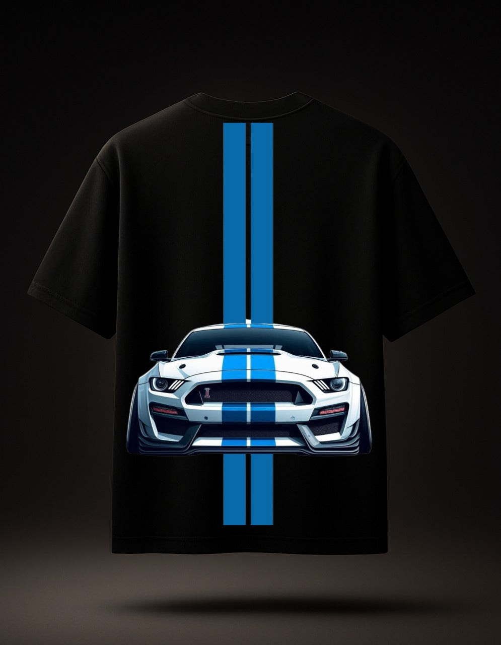 Black Oversized T-shirt with "Shelby Mustang"